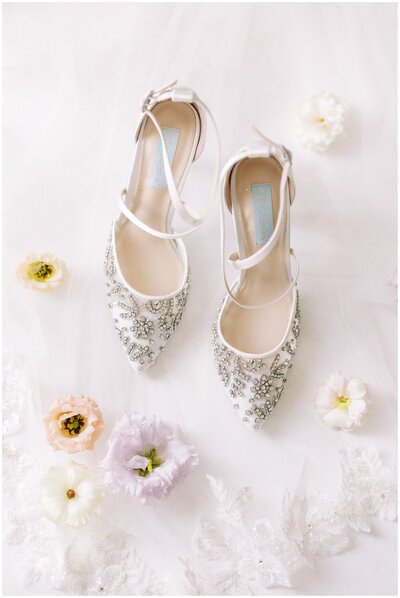 bridal shoes at the Saybrook Point Resort in Connecticut