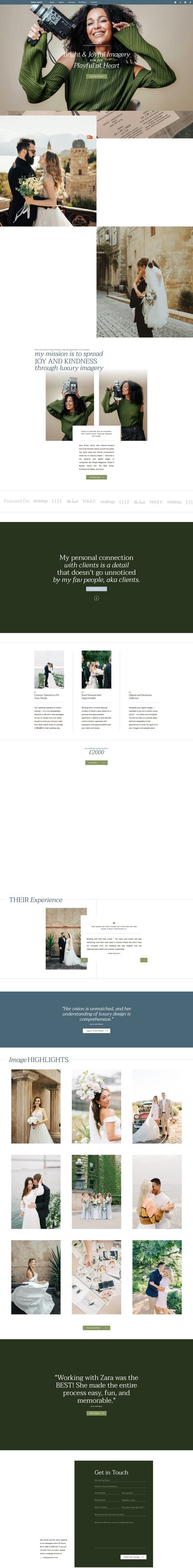 a beautiful website for a photographer 