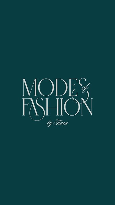 Modes of Fashion logo on a teal background