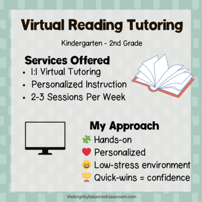 virtual reading tutoring with services offered and tutoring approach style