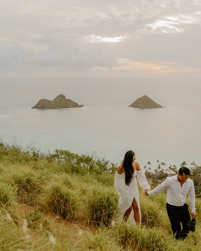 couple walking on beach