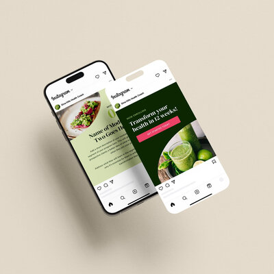instagram templates for social media designed in canva