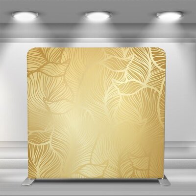 Gold printed design on photo backdrop