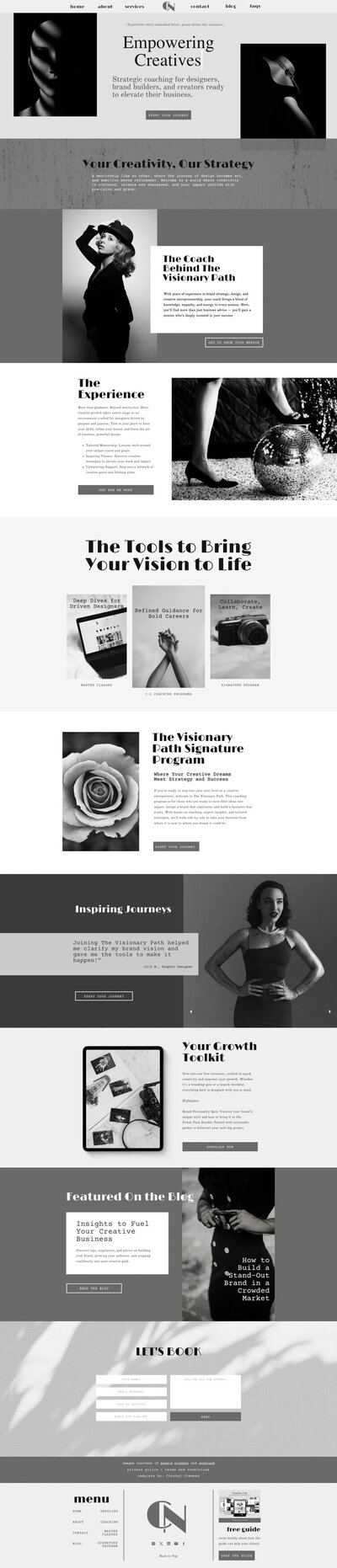 Find Showit website templates that help coaches and mentors elevate their online presence with bold, luxe designs.