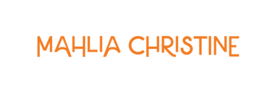 Orange primary logo for Mahlia Christine Creative