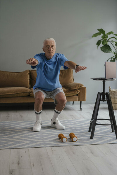 Man doing physical therapy