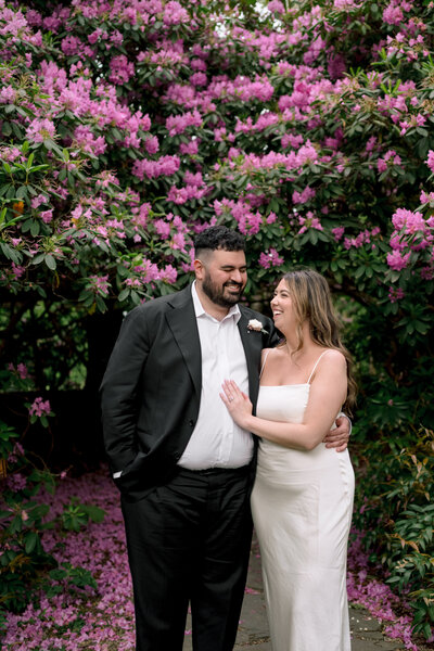 An intimate NJ elopement captured at Cross Estate Gardens in Bernardsville, with emotional vows beneath the historic garden canopy.