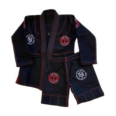 Kids Black Double Logo Jiu-Jitsu Gi