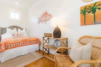 modern beachy bedroom