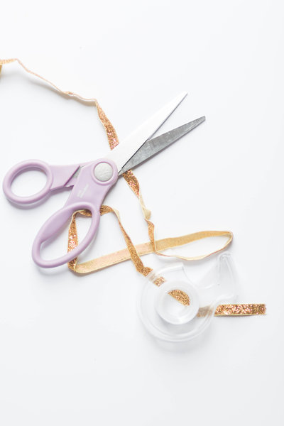 scissors tape and ribbon