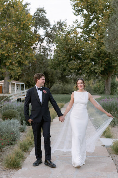 bride and groom santa barbara wedding