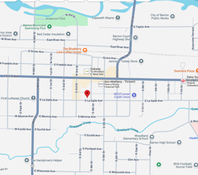 Google Map image of the Sensible Solutions Care Clinic in Barron, Wisconsin