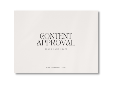 Content Approval Template
