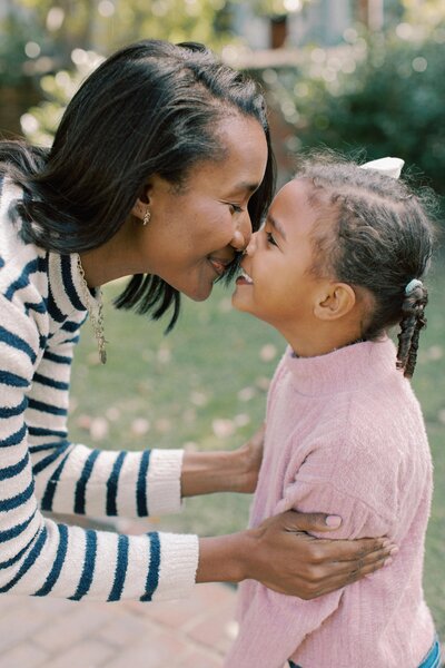 Mother and daughter portrait taken during an intimate motherhood session in Richmond, Virginia.