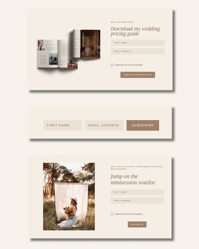 Flodesk signup forms for photographers