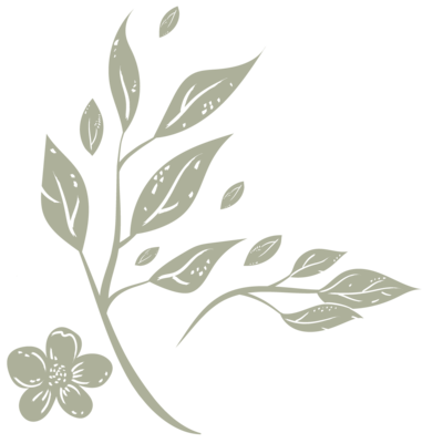 Decorative leaf and flower