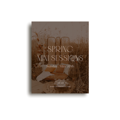 Boho Instagram post template for photographer