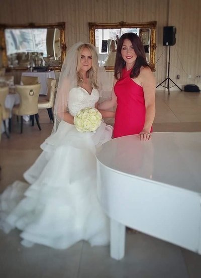 piano vocal duo wedding bride