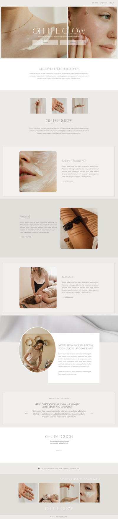 Spa Website Design Inspiration