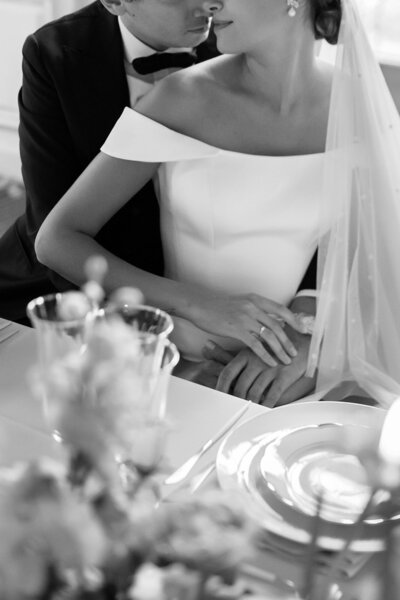 elegant wedding couple