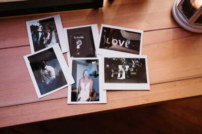 wedding day polaroids