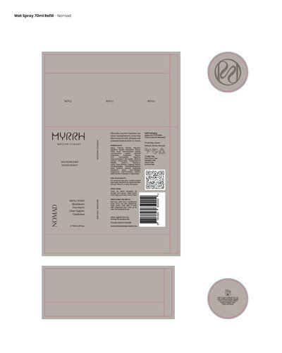 MYRRH Modern Hygiene is an Australian personal care brand rooted in modern science and ancient wisdom, with a deep commitment to sustainability. Offering microbiome-friendly deodorants in cream, balm, and spray form, the brand combines natural ingredients with sensorial storytelling.