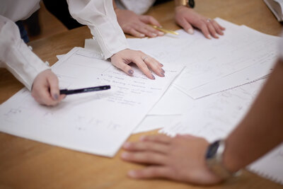 Forme Creative Team working with documents