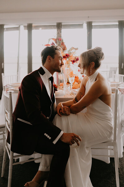 Bride and Groom at Balgownie Estate Yarra Valley