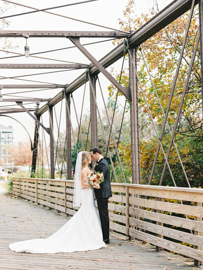 Luxury Philadelphia Photographer Romantic Fall Wedding at Phoenixville Foundry Bride and Groom Photos