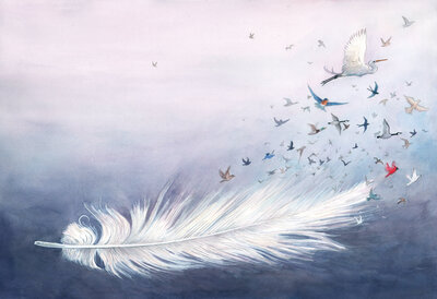 Color Illustrations - RebekahLowell_Egret-Feather