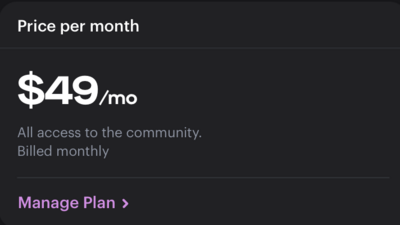 Monthly plan example