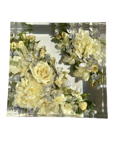 white lilies peach roses green hydrangea funeral casket flowers at White Pine Funeral Flowers 