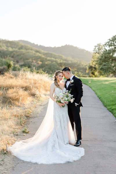Napa Valley Wedding Photographer with bride and groom