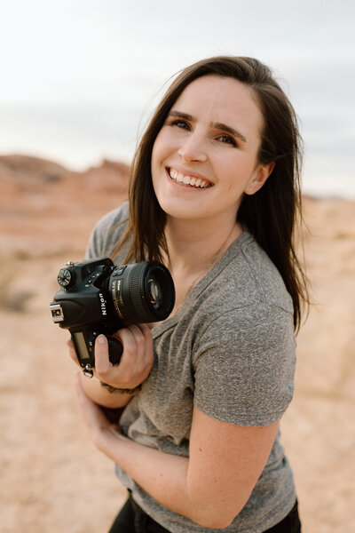Utah elopement photographer portrait  taken near Zion National Park