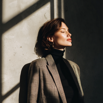 itsllili_72468_Elegant_businesswoman_in_taupe_checkered_blaze_de7724f4-f0f7-484c-b502-804470025072_1