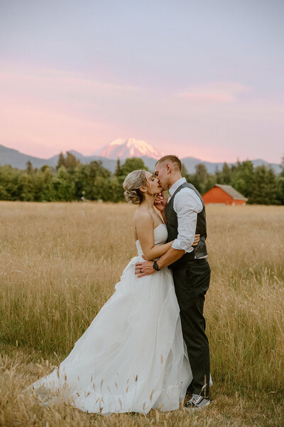 couple getting married on a mountain