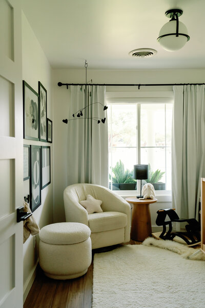 modern black and white nursery