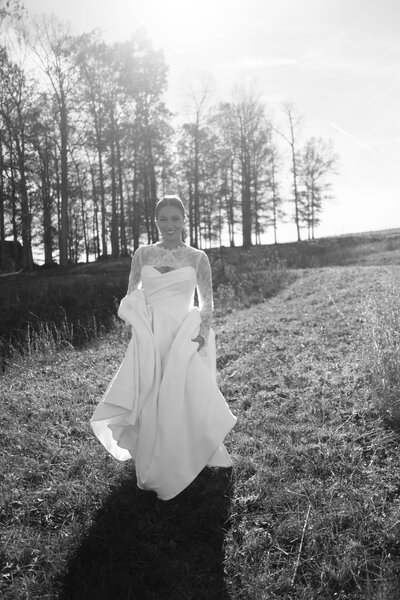 Sunlit bridal portraits at private residence Tennessee Farm wedding Buckhorn Hollow Farms, East coast documentary-style wedding photographer for the untraditional by Lindsey Whatley Photo