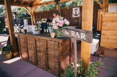 Homemade Bar for Backyard wedding in Gilroy