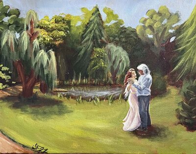 Outdoor elopement painting