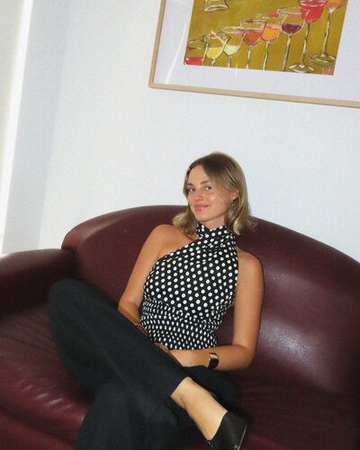 Hannah in the Office on the Couch