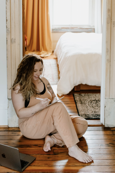 open magazine on blanket