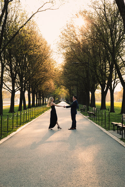 fairfax wedding photographer at sunrise in DC