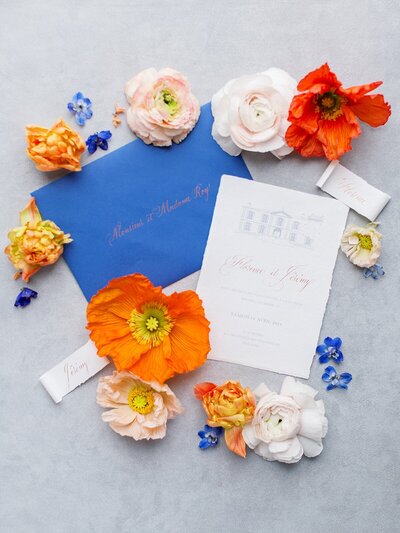 wedding flat lay