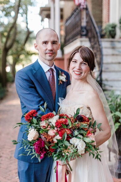 Hannah + Andy - Elopement in Columbia Square,  Savannah - The Savannah Elopement Package, Flowers by Ivory and Beau