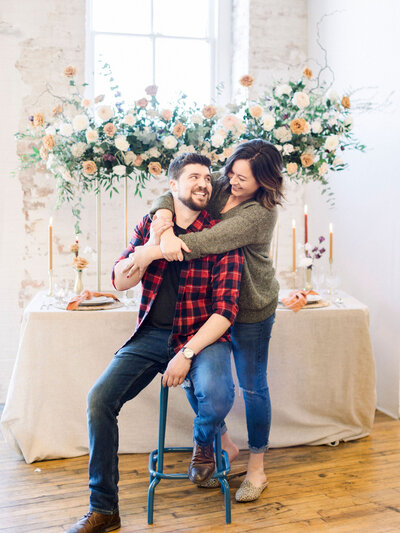 Foundry LIC wedding reception with tuscan vibes.