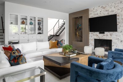 A stylish and modern living room