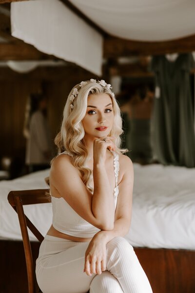 Sabrina Duparcq Hair Artistry's Glam Hollywood wave for her beautiful bride at Wasing Park