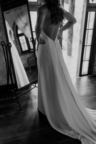 woman wearing a bridal dress