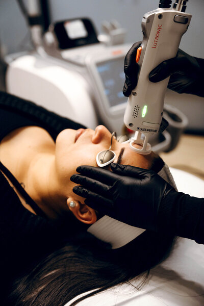Collage of aesthetic services: injectables, facials, laser hair removal — showcasing Maxwell Aesthetics’ offerings in Salem, Oregon